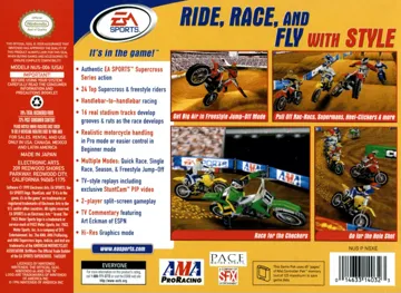 Supercross 2000 (USA) box cover back